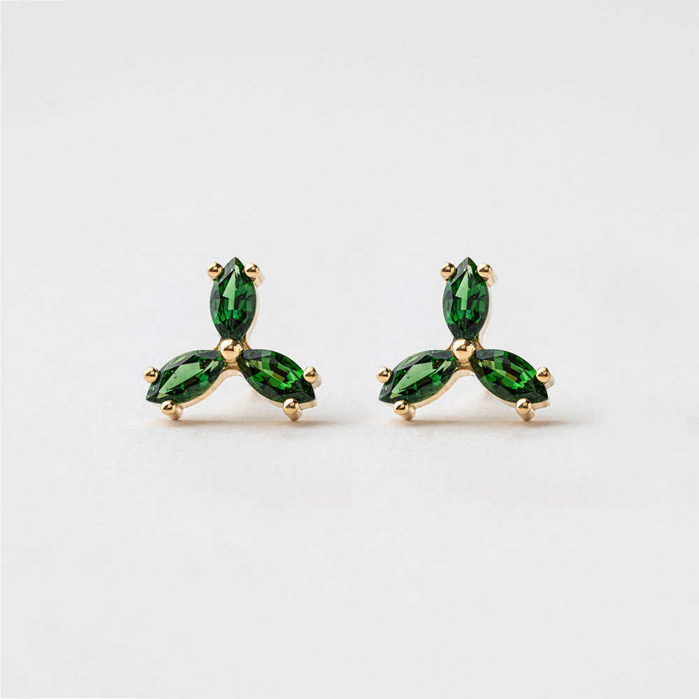 Red & Green Vane Earrings (Trio)