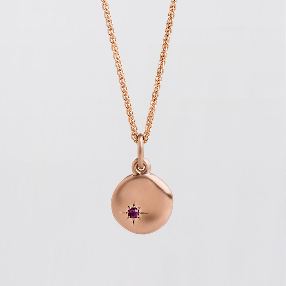 Cloud Pendant with Ruby (Large)