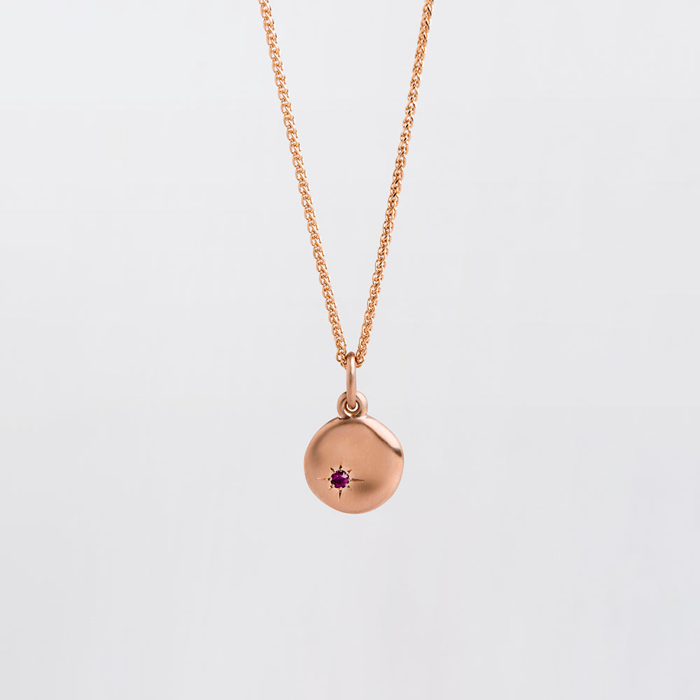 Cloud Pendant with Ruby (Large)