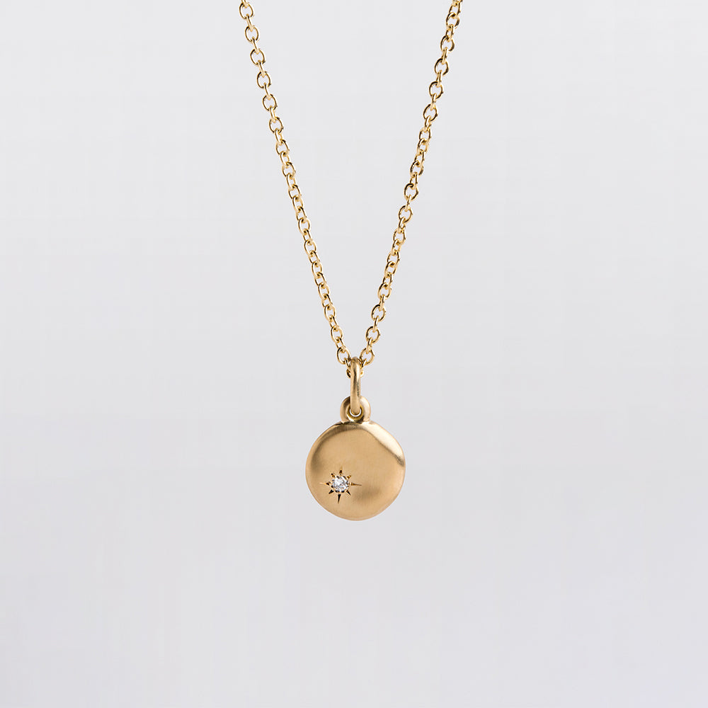 Cloud Pendant with Diamond (Large)