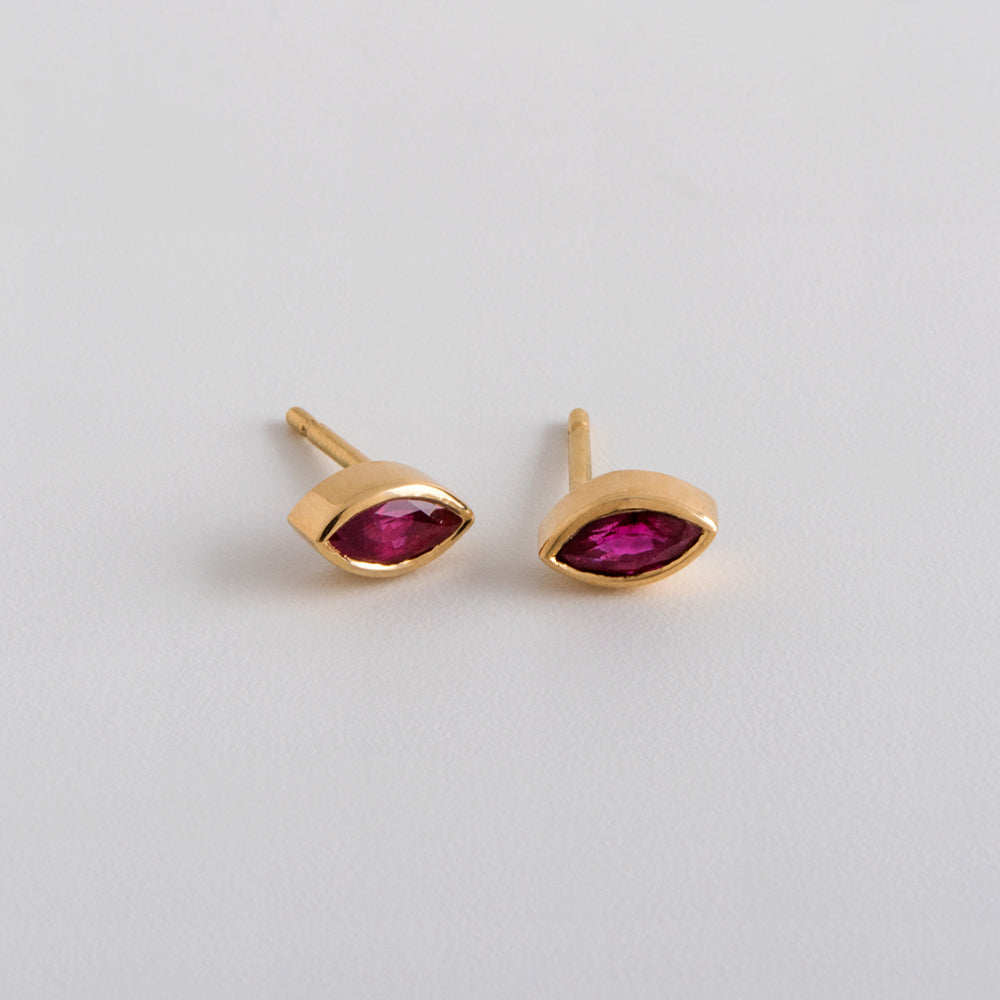 Red Marquise Earrings