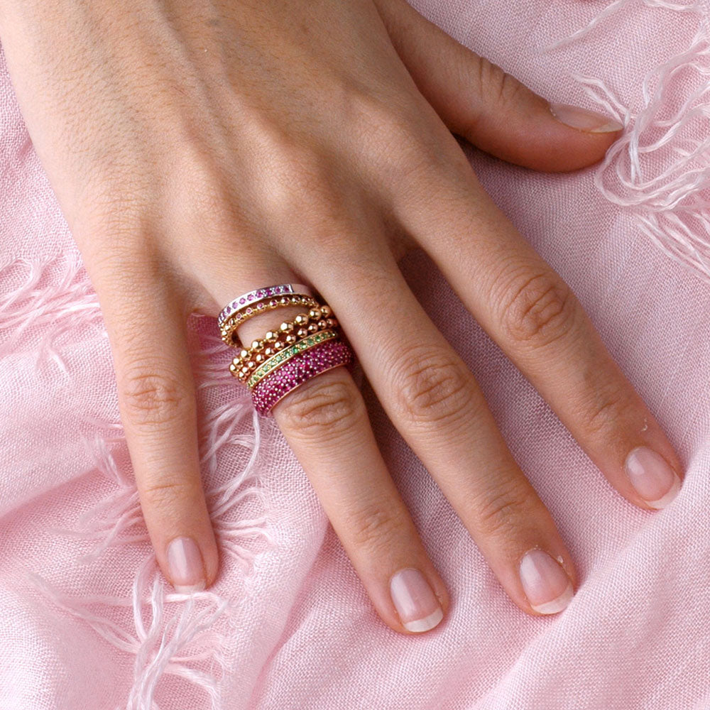 Rubies Ring (4 Rows)