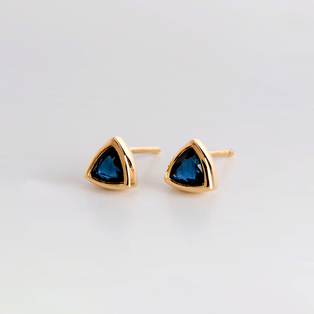 Blue Trillion Earrings