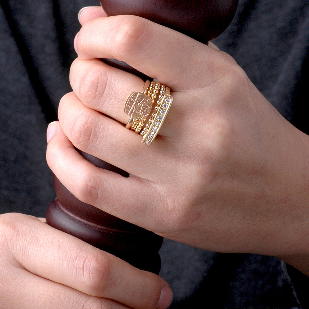 Ball Beaded Ring (Large)