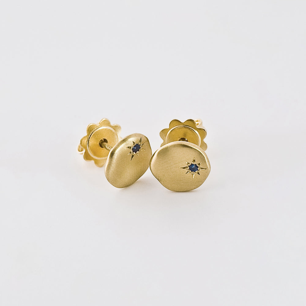 Cloud With Sapphire Earrings