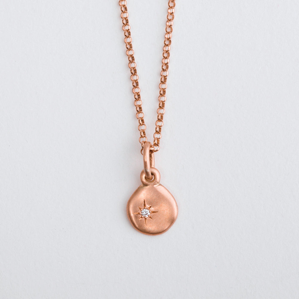 Cloud Pendant with Diamond (Small)