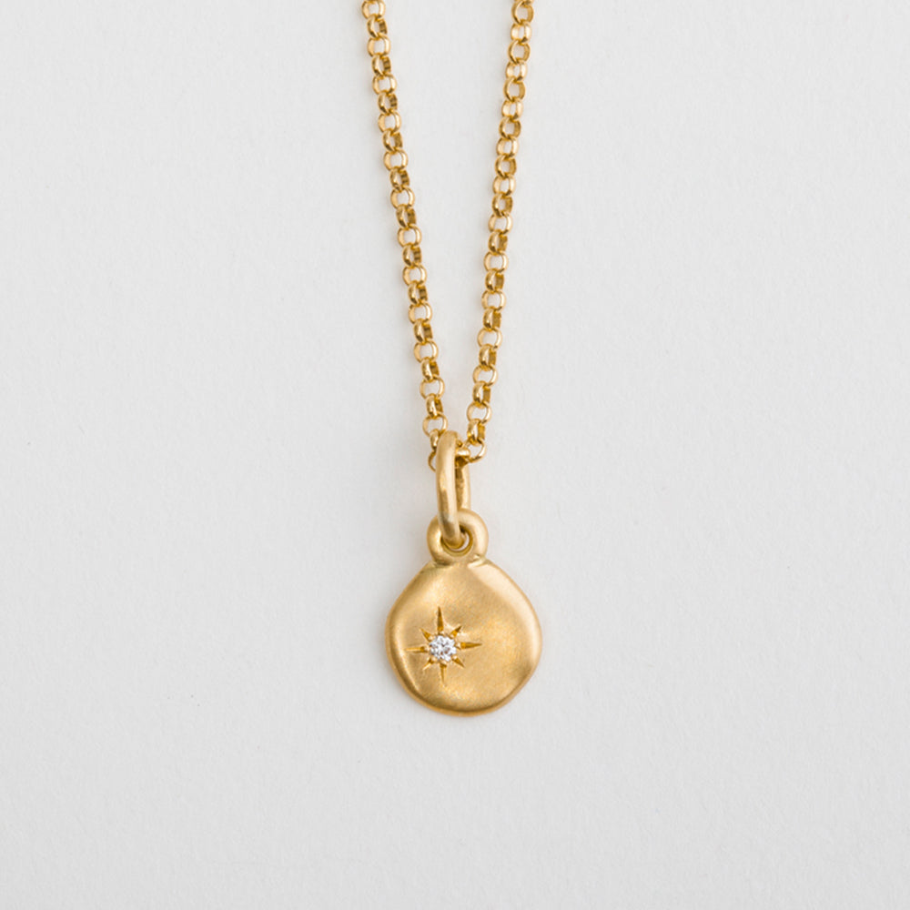 Cloud Pendant with Diamond (Small)
