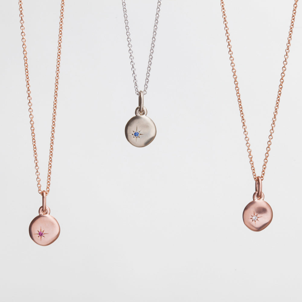Cloud Pendant with Ruby (Large)