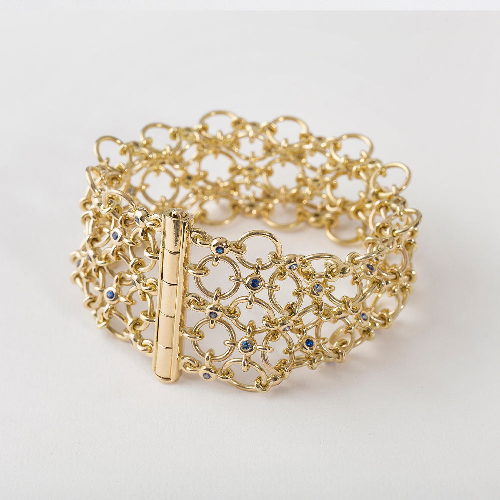 Net With Sapphires Bracelet