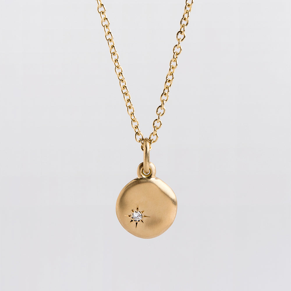 Cloud Pendant with Diamond (Large)