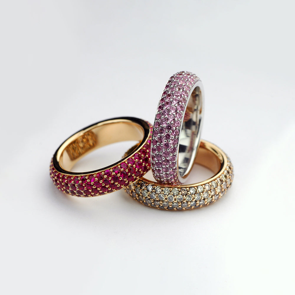 Rubies Ring (4 Rows)