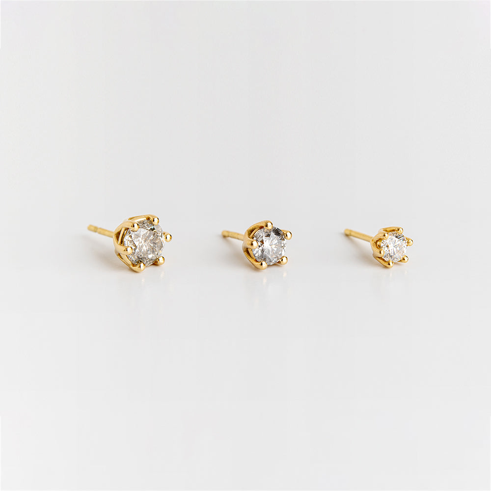 Prong Gray Diamond Earrings (1 TCW)