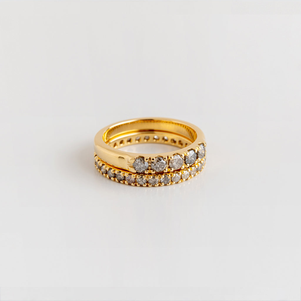 Gray Pave Ring (5 Stones)