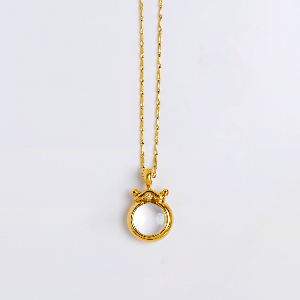 Pine needle chain (18K gold)