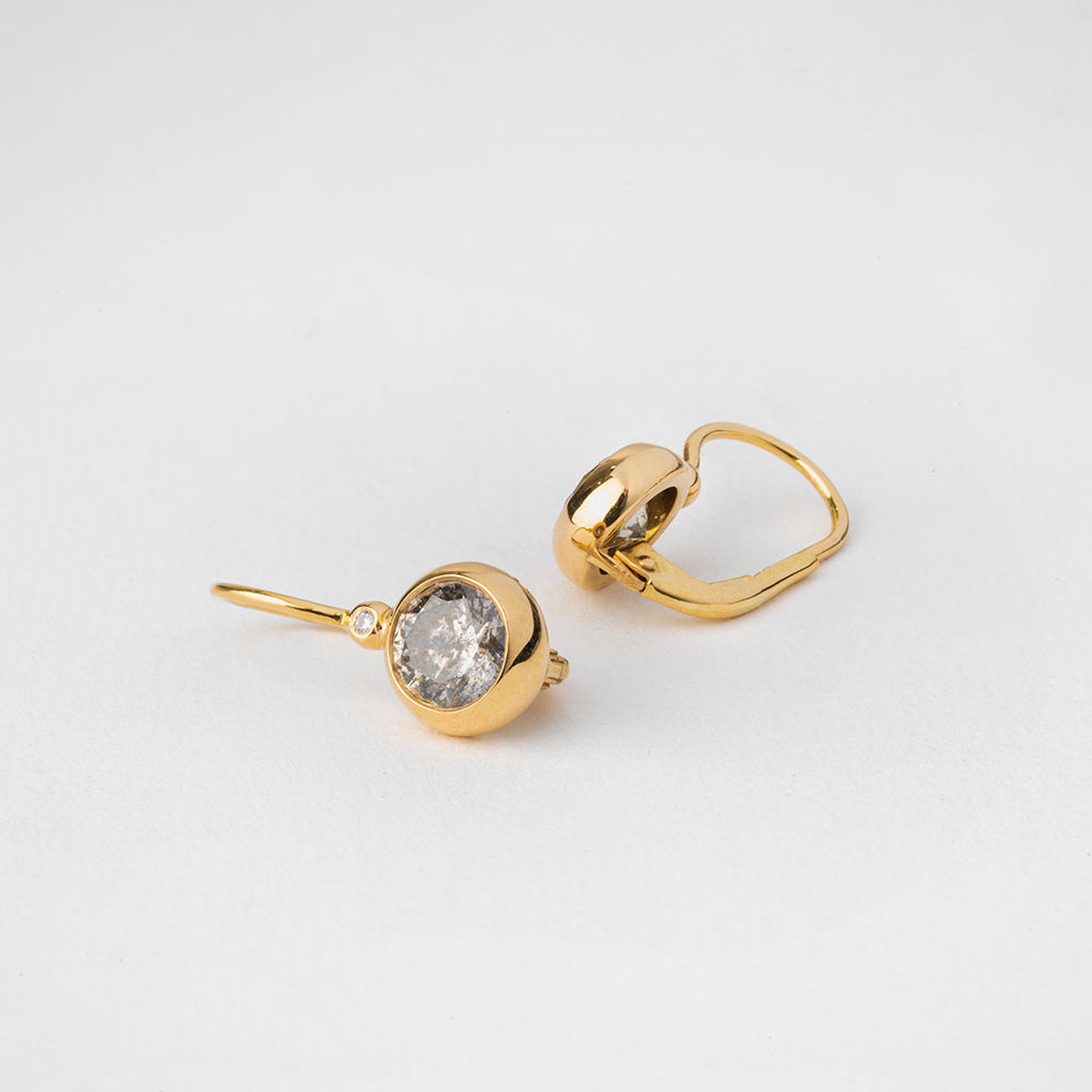 Dangle Gray Earrings (2.18 TCW)