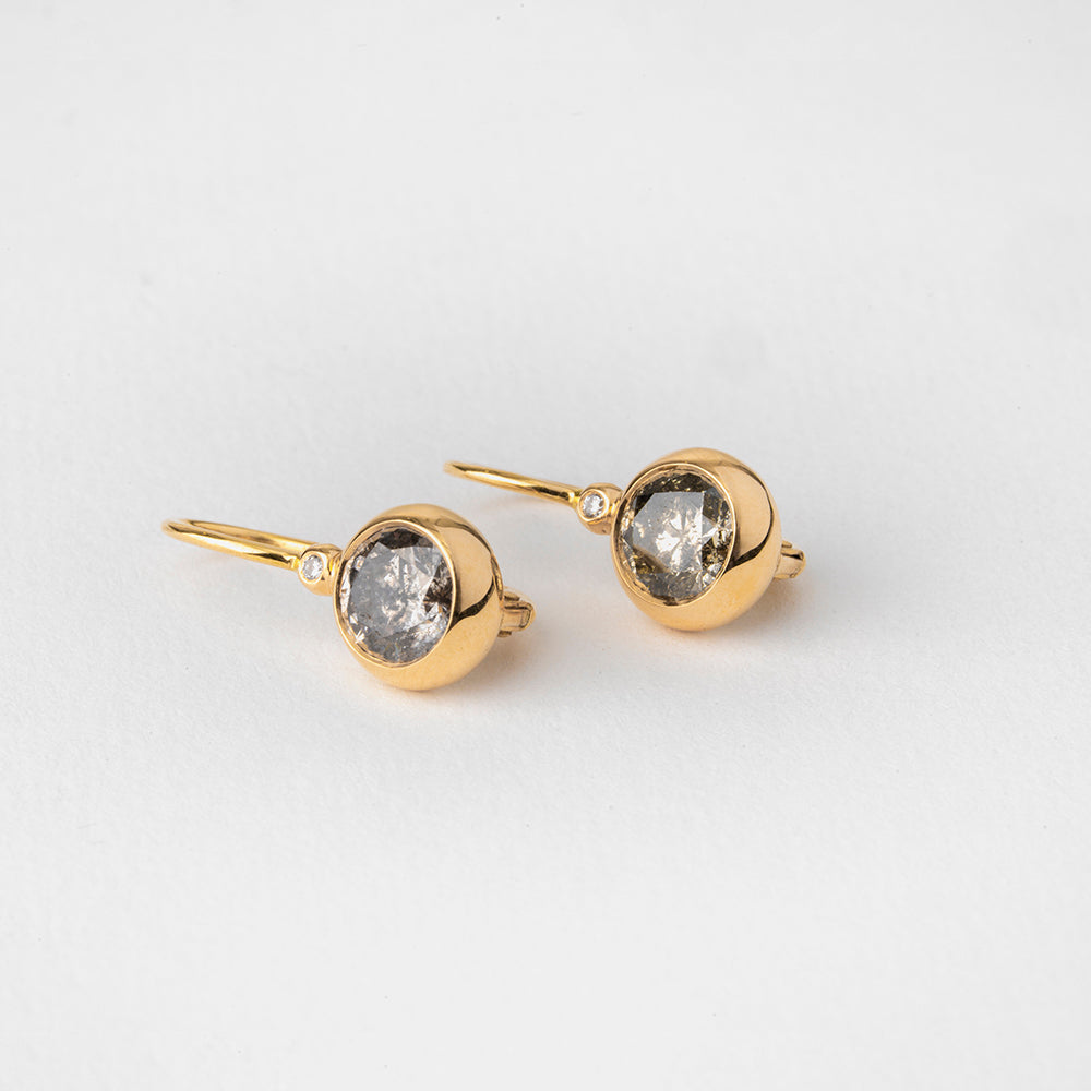 Dangle Gray Earrings (2.18 TCW)