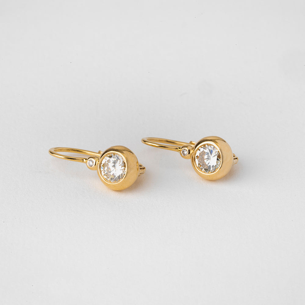 Dangle White Earrings (1 TCW)