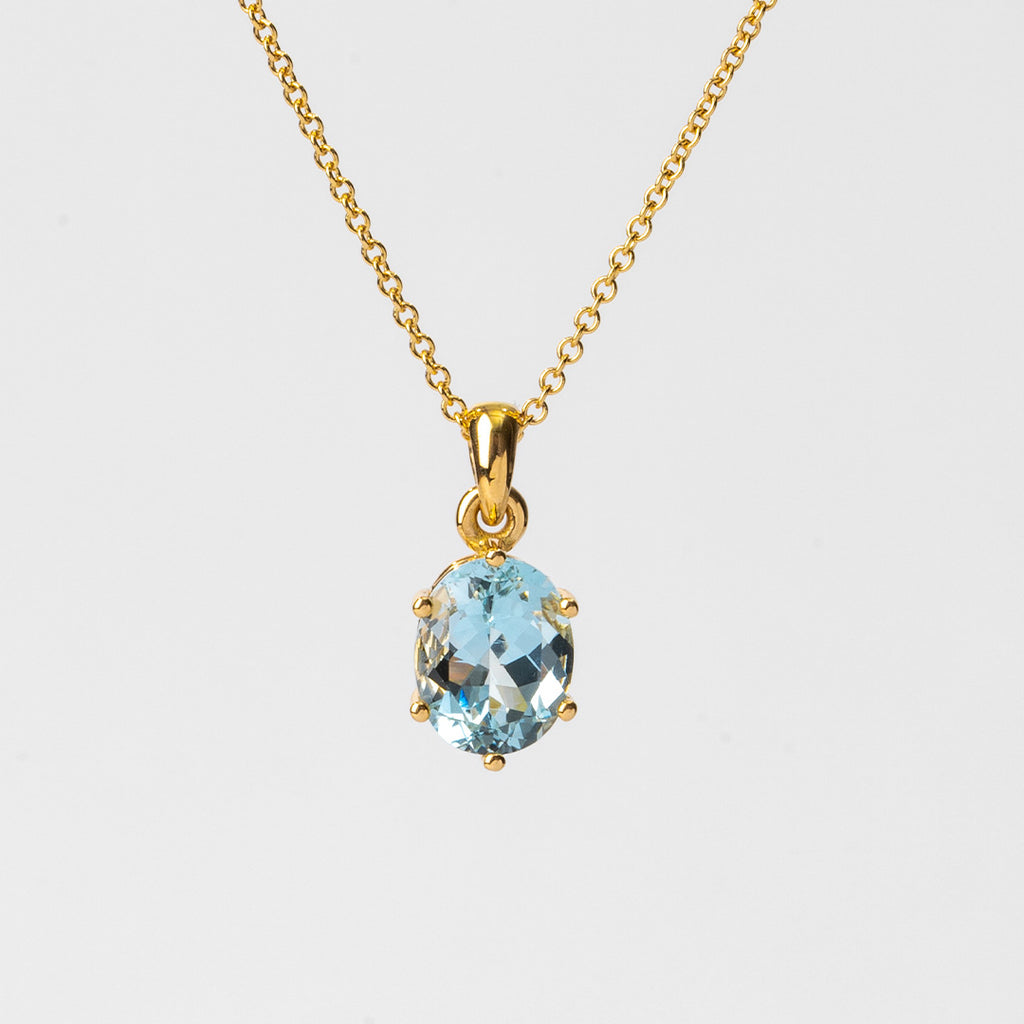 Aquamarine Pendant (Oval)