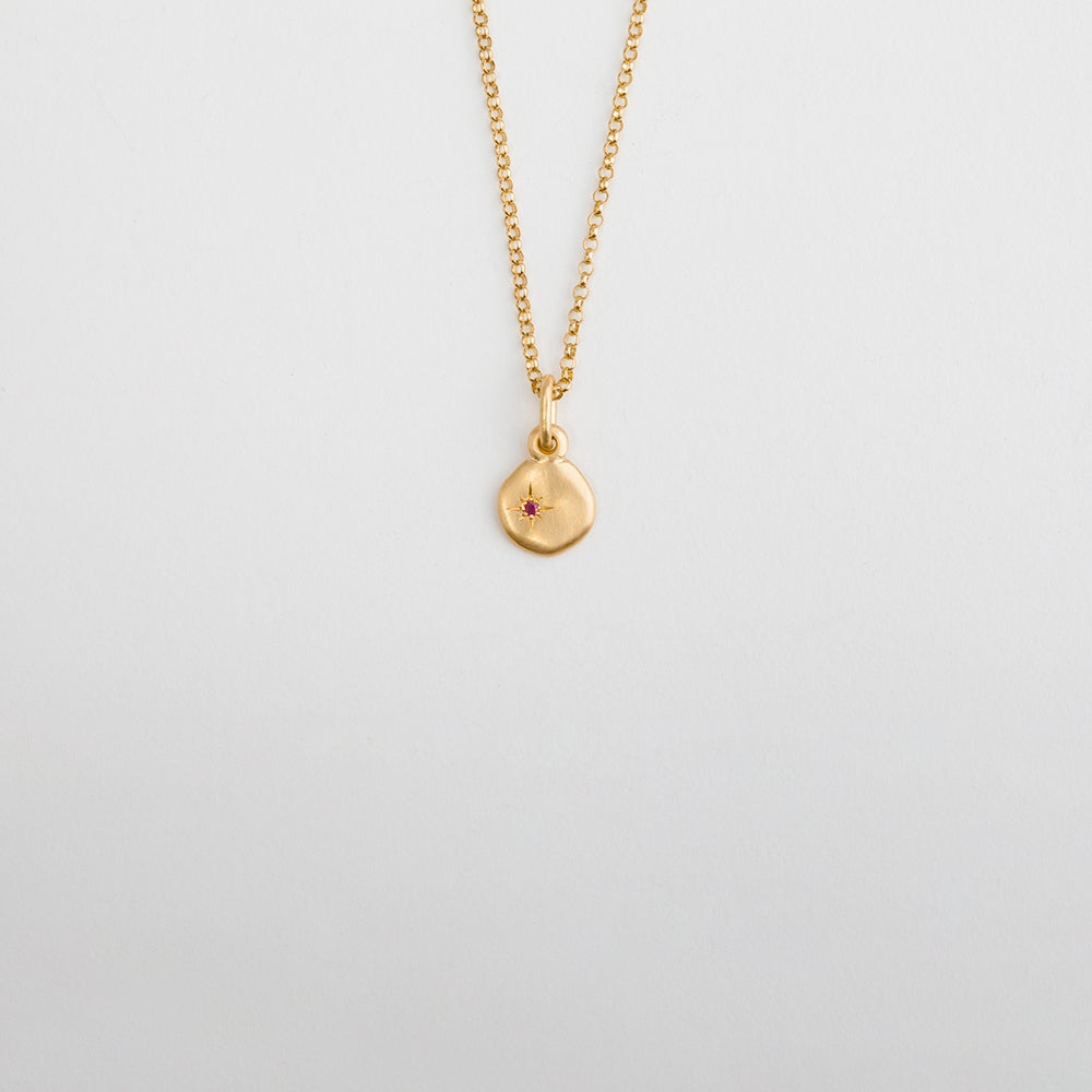 Cloud Pendant with Ruby (Small)
