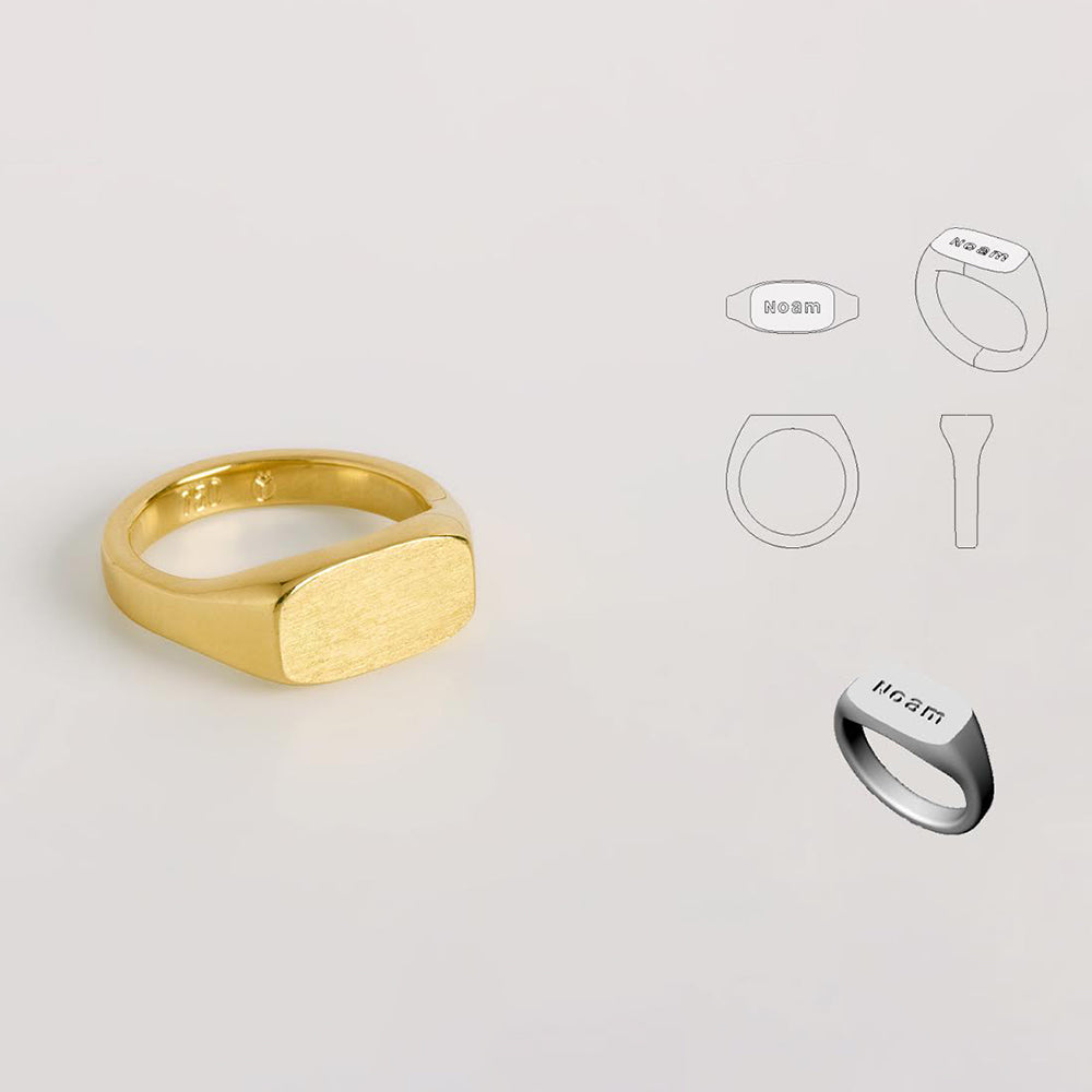 Signet Ring (Narrow Rectangle)