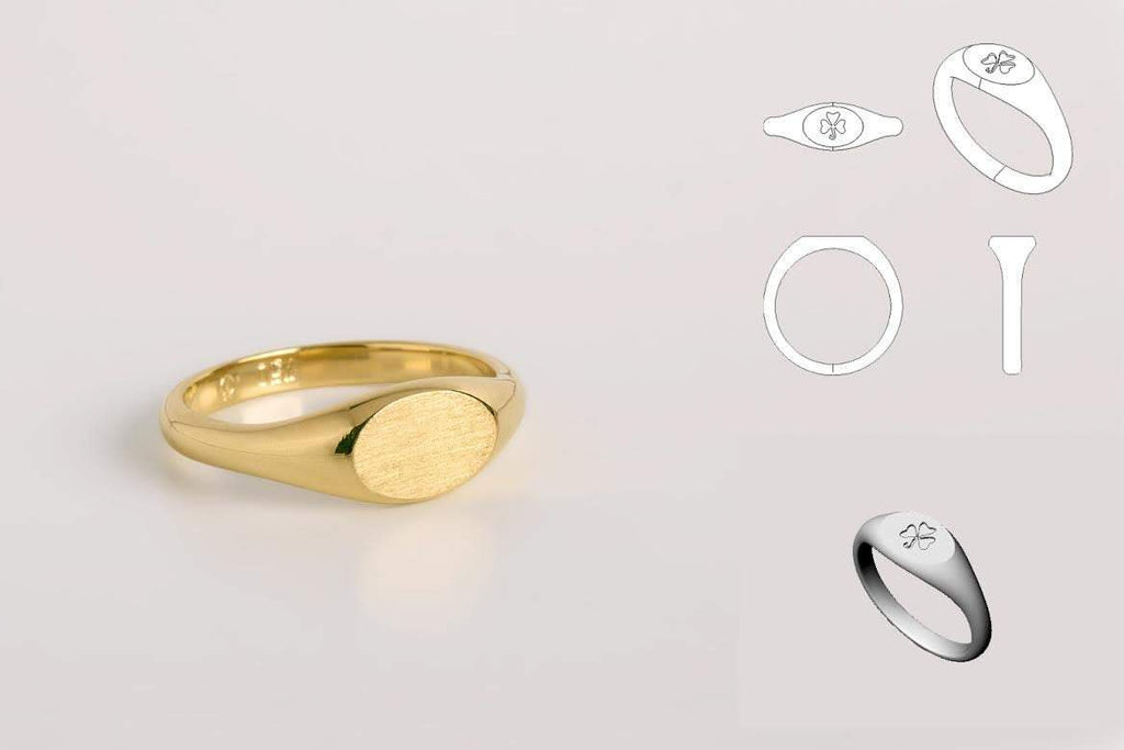 Hearts Signet Ring