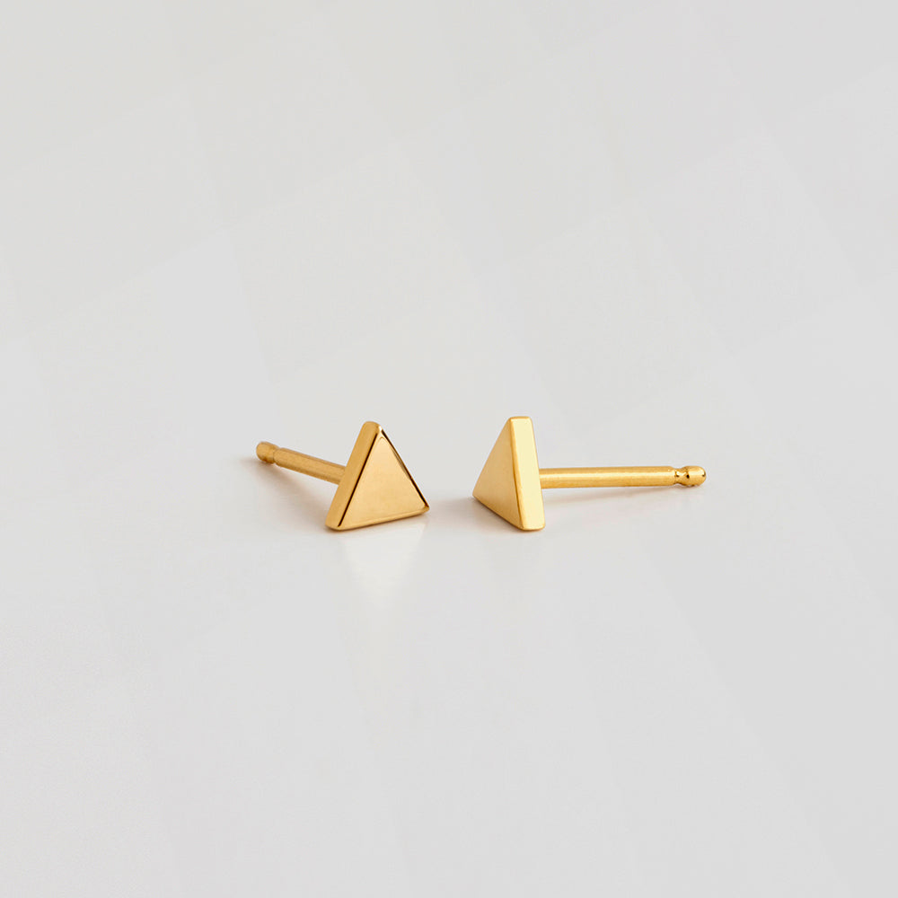 Gold Triangle Earrings