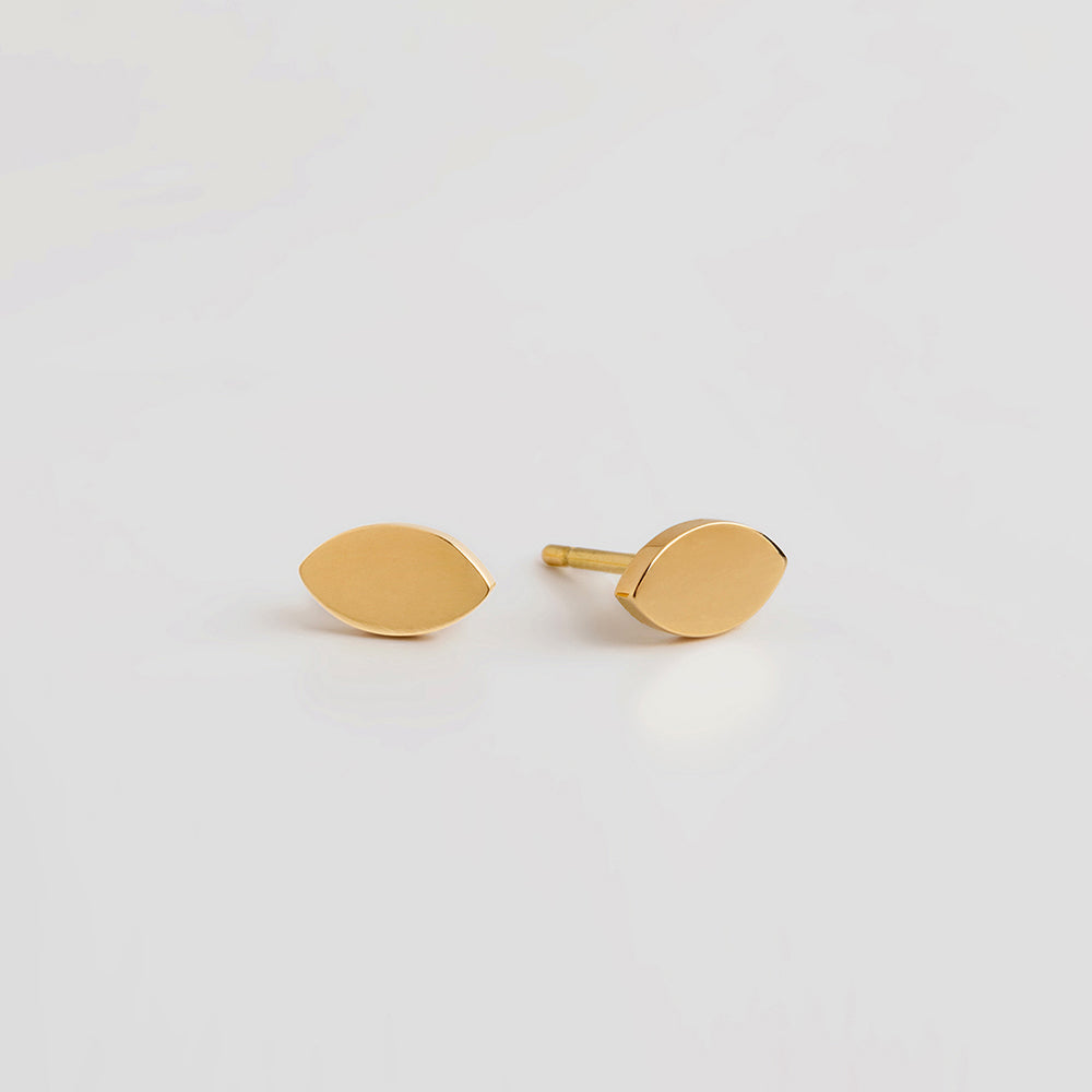 Gold Marquise Earrings