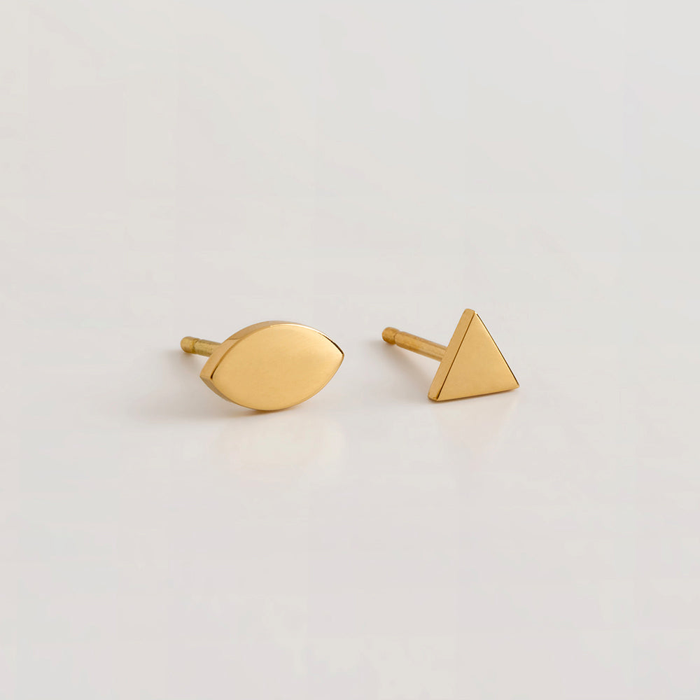 Gold Marquise Earrings