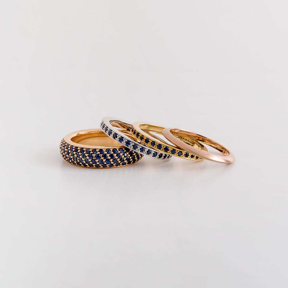 Sapphires Ring (4 Rows)