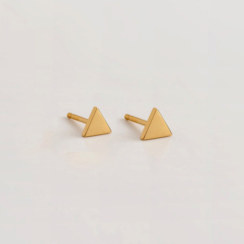Gold Triangle Earrings