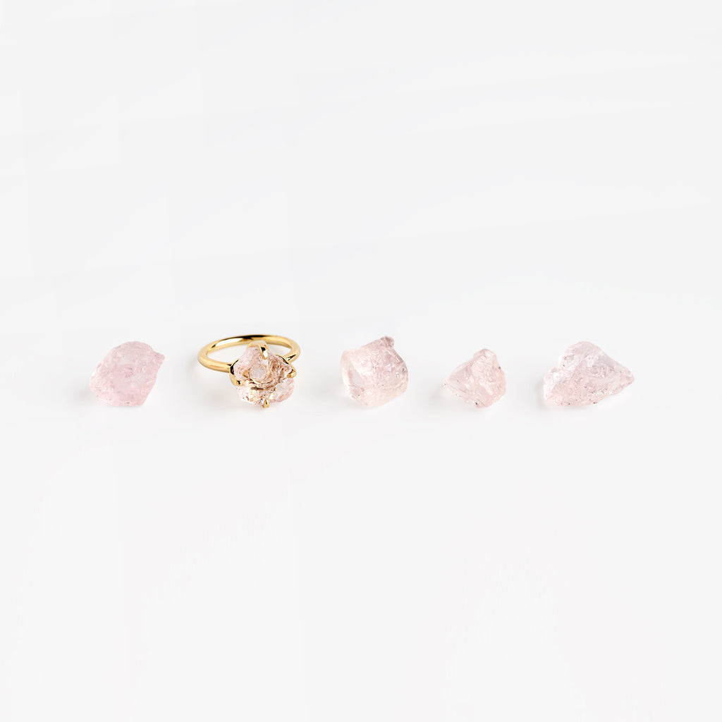 Raw Morganite Ring