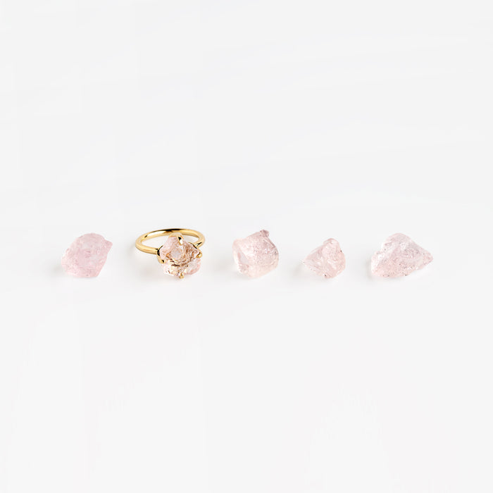 Raw Morganite Ring