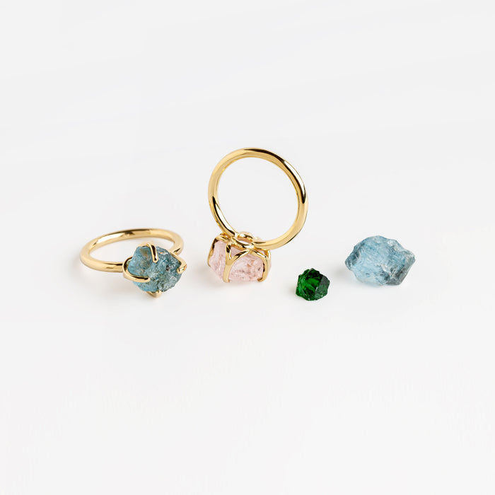 Raw Aquamarine Ring