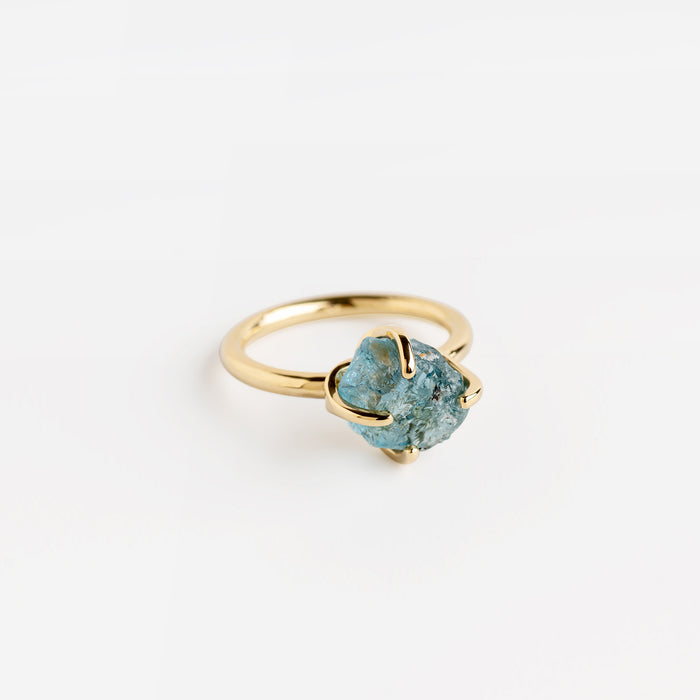 Raw Aquamarine Ring