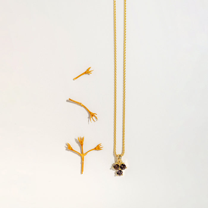 Round Trio Pendant (Brown-purple)