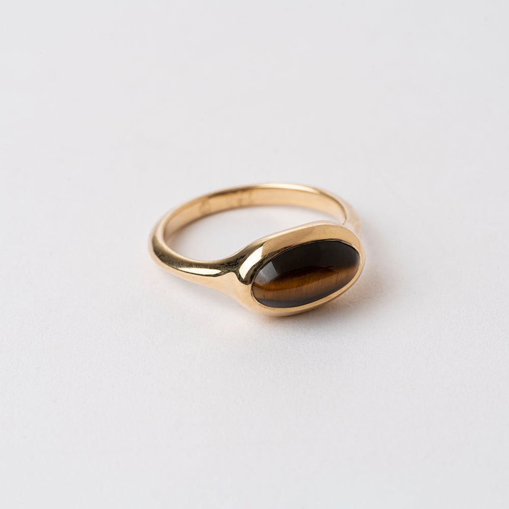 Tiger Eye Oval Ring