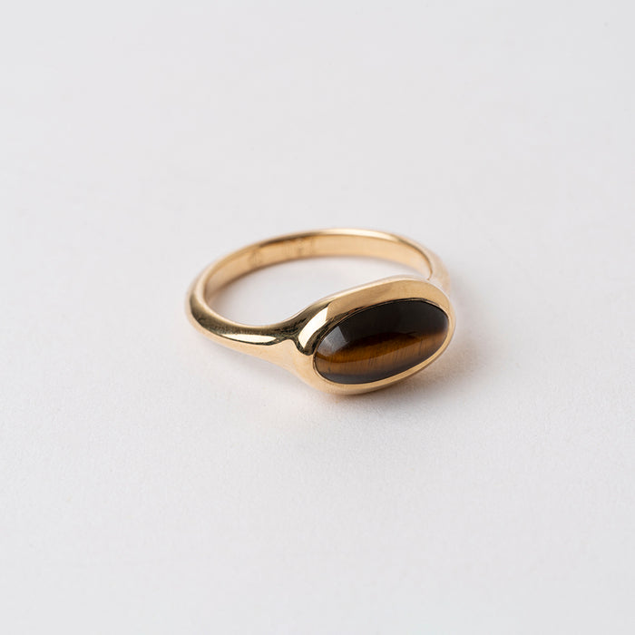 Tiger Eye Oval Ring