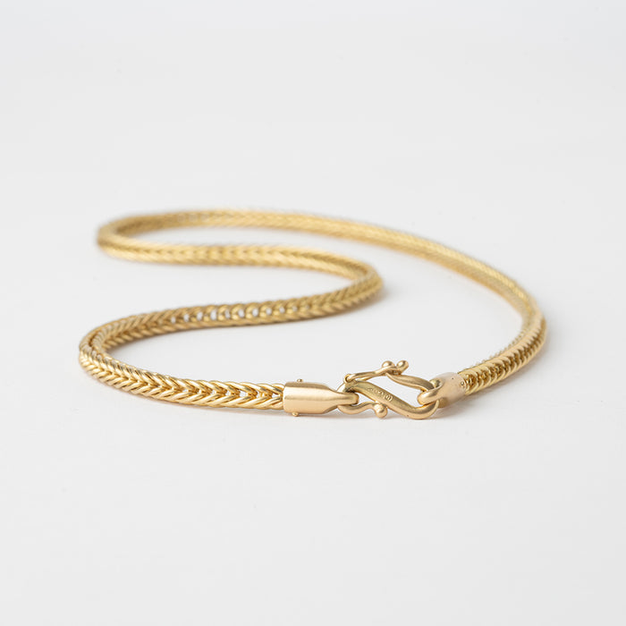 Wheat Hand Made Chain (18K Gold)