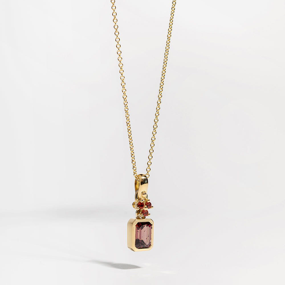 Pinkish-Brown Sapphire Pendant