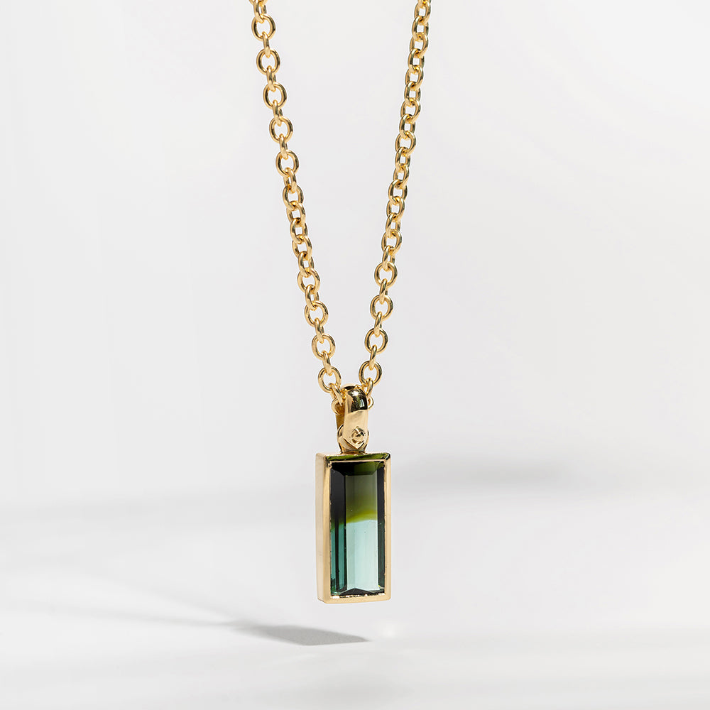 Long Rectangular Pendant (Tourmaline)