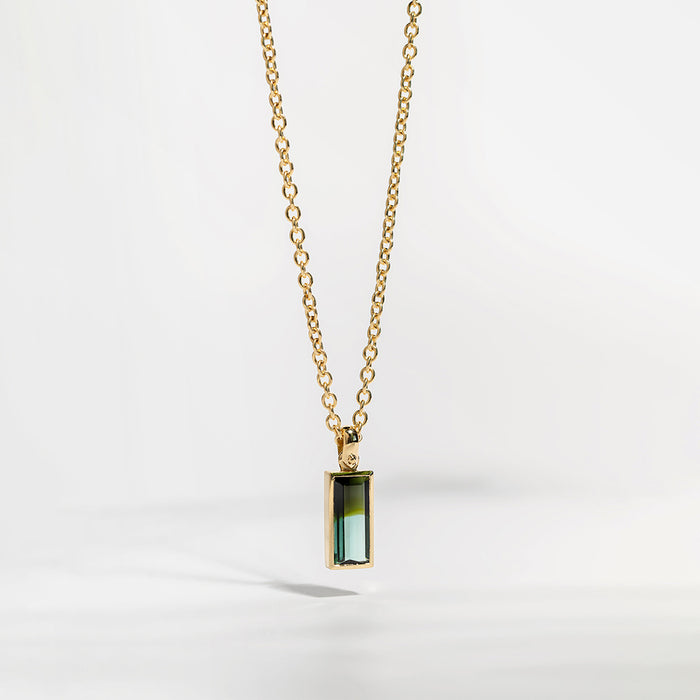 Long Rectangular Pendant (Tourmaline)