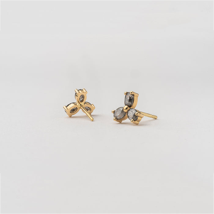 Gray Vane Earrings (Oval)