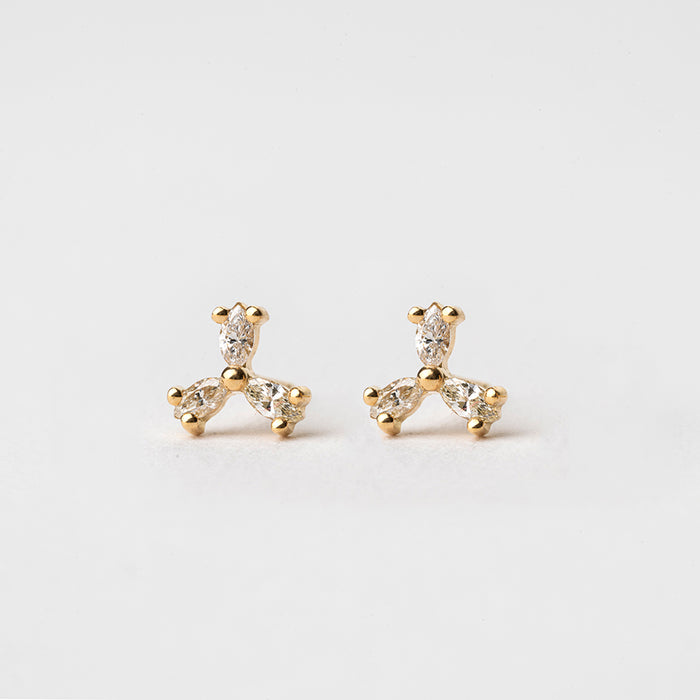 Diamond Vane Earrings (Marquise)