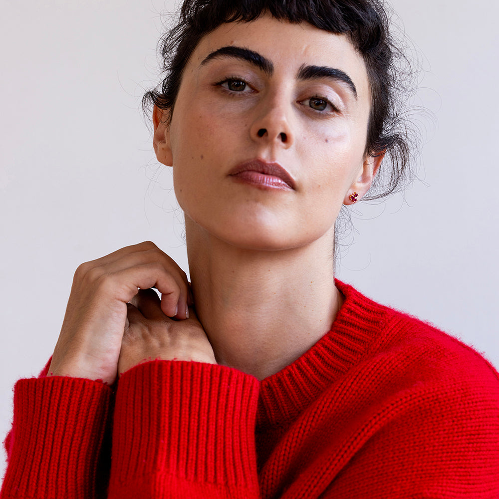 Red Vane Earrings (Small)