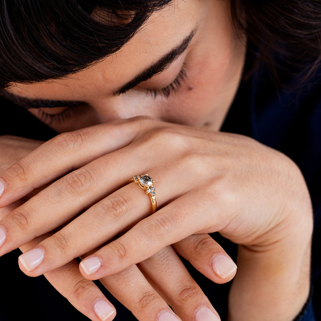Gray Diamond Ring