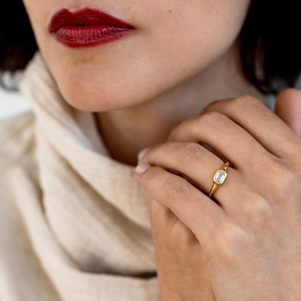 Diamond Ring (Emerald Cut)