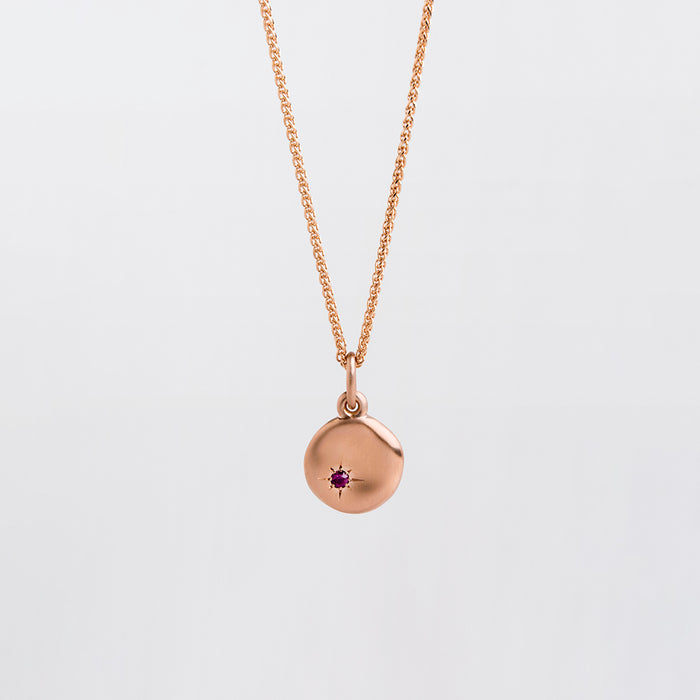 Cloud Pendant with Ruby (Large)