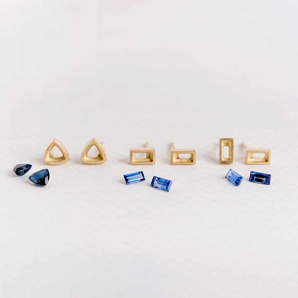 Blue Trillions Earrings
