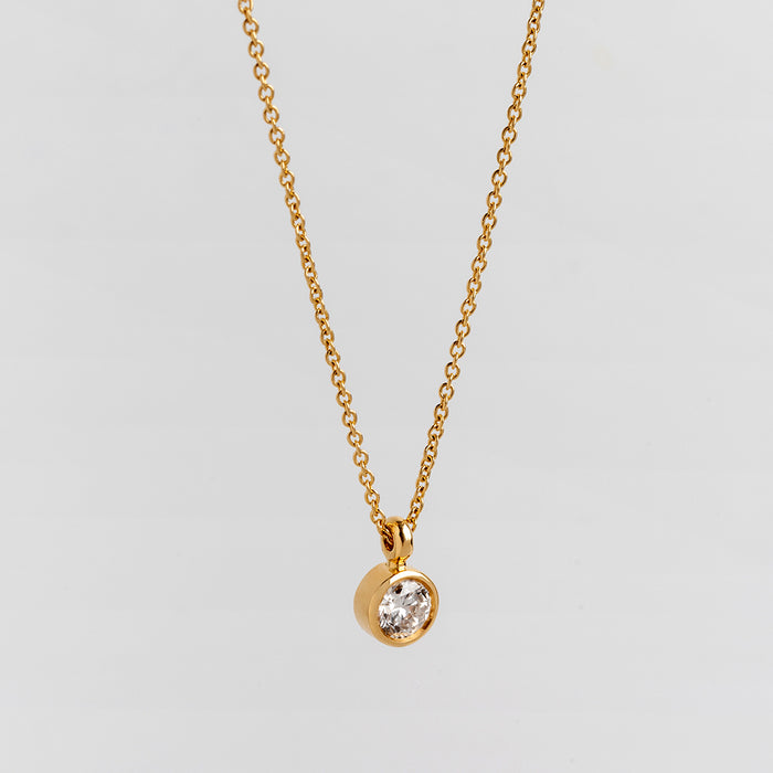 Diamond Suitcase Pendant (Round)