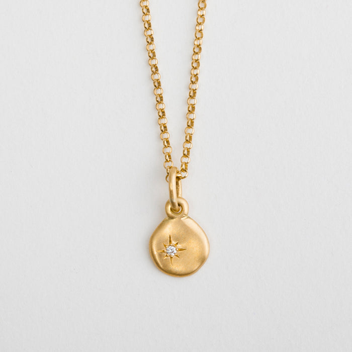 Cloud Pendant with Diamond (Small)